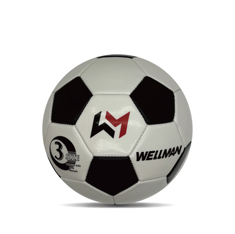 Palloni da calcio in PVC ecologici cuciti a macchina 3 per bambini
