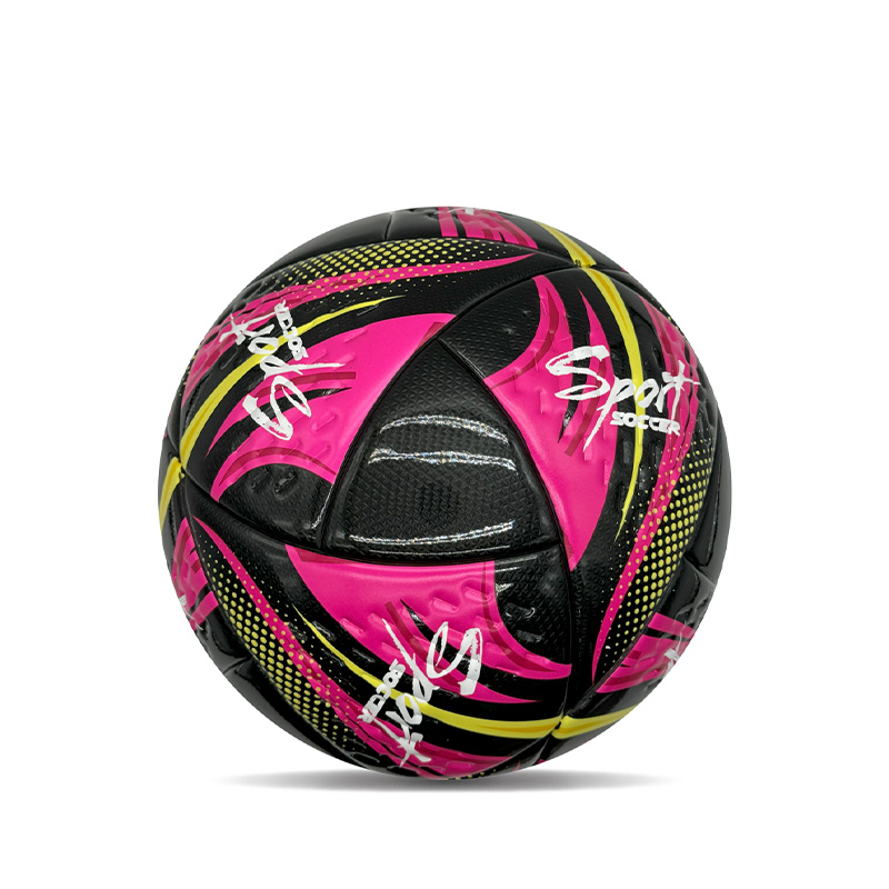 Tipo speciale Doppio specchio lucido PU PU Custom Personalized Ball Ball Dimensioni 5 Regalo Pink Football